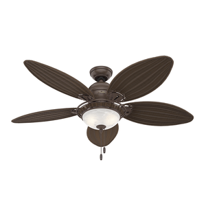 Ventilador de Teto Residencial Caribbean Breeze Vime Marrom Hunter Fan Oficial