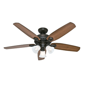 Ventilador de Teto Residencial Builder Plus Bronze Novo Hunter Fan Oficial